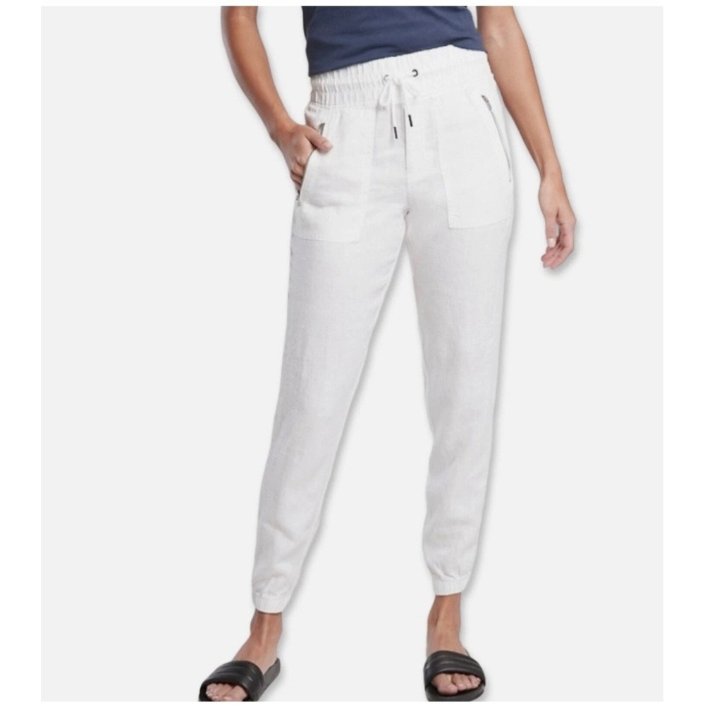 Athleta White Drawstring Jogger Pants
